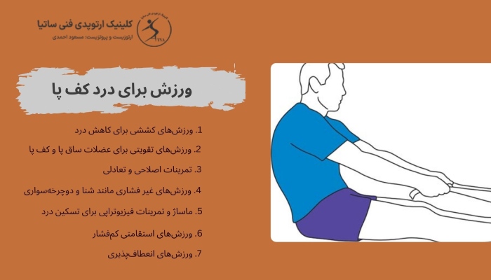انواع ورزش برای درد کف پا