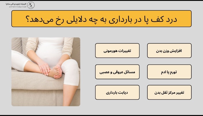 علت درد کف پا در بارداری